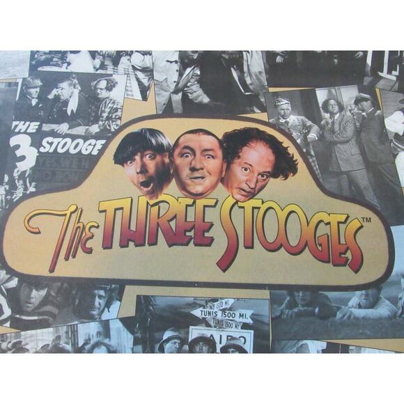 THE THREE STOOGES 'COLLAGE' TIN SIGN - 12.5" x 17.5" VINTAGE COLLECTIBLE - Picture 2 of 7